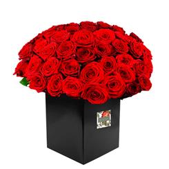 50 Deluxe Red Rose Bouquet